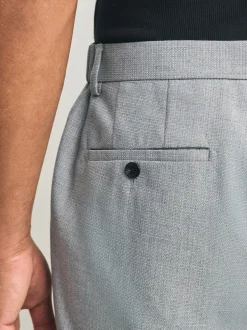 Next Gris clair - Pantalons élégants texturés coupe classique avec ceinture extensible Sale