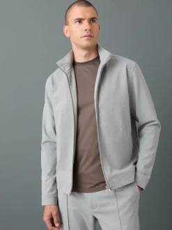 Next Gris clair - Premium Smart Col cheminée zippé avec laine New