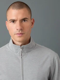 Next Gris clair - Premium Smart Col cheminée zippé avec laine New