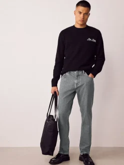 Next Gris clair - - délavé vintage Denim Jeans Slim Fit (Slim Fit) Hot