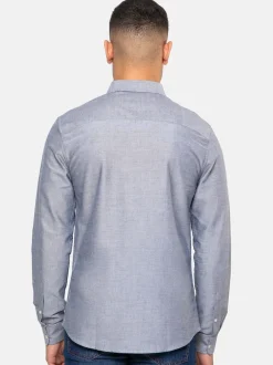 Threadbare - Oxford Manches longues Chemises Gris clair Hot