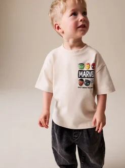 Next Gris clair - T-shirt Marvel en coton à manches courtes (3mois-8ans) Clearance
