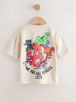 Next Gris clair - T-shirt Marvel en coton à manches courtes (3mois-8ans) Clearance