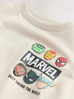 Next Gris clair - T-shirt Marvel en coton à manches courtes (3mois-8ans) Clearance