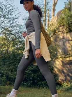 Next - Côtelé sans couture Taille haute Leggings Gris d'ardoise Sale