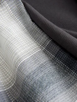 Next Gris d'ardoise - Ensemble pyjama à manches longues brodé à col zippé New