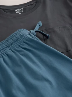 Next Gris d'ardoise - Ensemble pyjama en jersey à manches courtes New