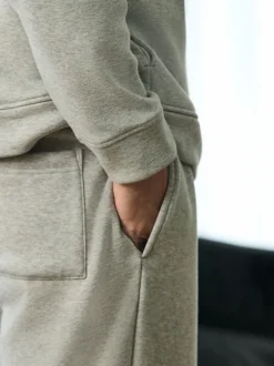 Next Gris d'ardoise - Jogging doublé en velours à ourlet ouvert Sale