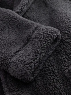 Next Gris d'ardoise - Peignoir imitation peau de mouton New