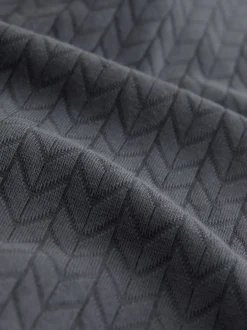 Next Gris d'ardoise - Slim Fit (Slim Fit) - Polo habillé en jacquard Best