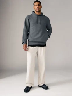 Next - Sweat à capuche texturé Gris d'ardoise Clearance