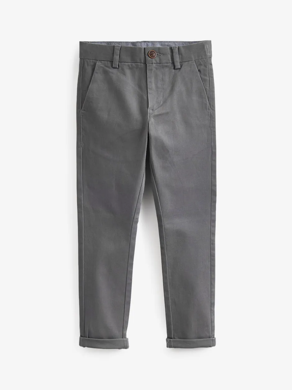 Next - Pantalon chino extensible (3-17ans) Gris de charbon de bois Hot