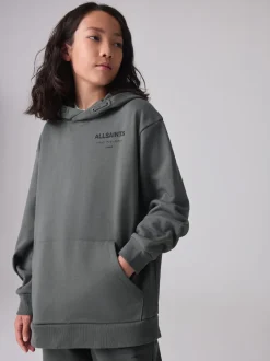 smALLSAINTS - Oversized Underground Pullover Sweat-shirt à capuche Gris de charbon de bois Discount