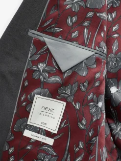 Next Gris de charbon de bois - - Veste de costume à deux boutons Skinny Fit (Skinny Fit) Hot