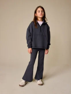 Next Gris de charbon de bois - Ensemble haut à col zippé et évasé pliable (3-16ans) Outlet