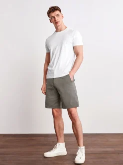 Next Gris de charbon de bois - - Short chino stretch Coupe ample