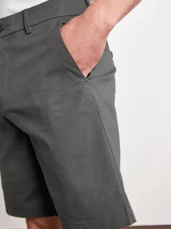Next Gris de charbon de bois - - Short chino stretch Coupe ample