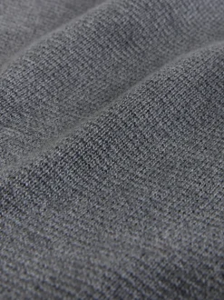 Next Gris de charbon de bois - Logo cerf - Pull N.Premium Coupe classique 100% Coton Premium à fermeture éclair New