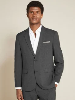Next Gris de charbon de bois - Ajustement régulier - Veste de costume Essential New