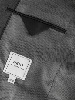 Next Gris de charbon de bois - Ajustement régulier - Veste de costume Essential New