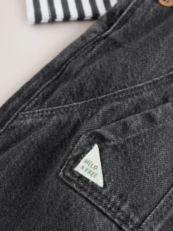Next Gris de charbon de bois - Ensemble salopette et body en jean bébé (0 mois-2 ans) Best