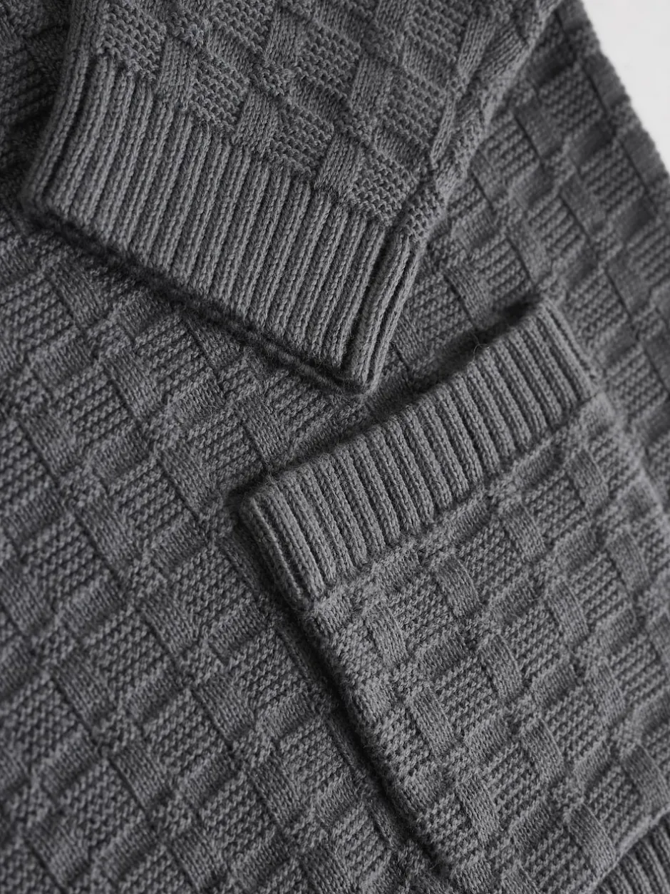 Next Gris de charbon de bois - Ensemble bébé pull et legging en tricot texturé 100 % coton (0mois -3ans)