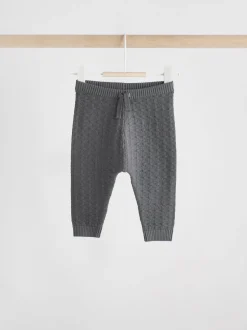 Next Gris de charbon de bois - Ensemble bébé pull et legging en tricot texturé 100 % coton (0mois -3ans)