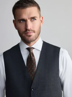 Next - Gilet de laine Signature Nova Fides Gris de charbon de bois Discount