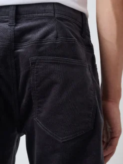 Next Gris de charbon de bois - Pantalons Motionflex extensibles en velours côtelé New