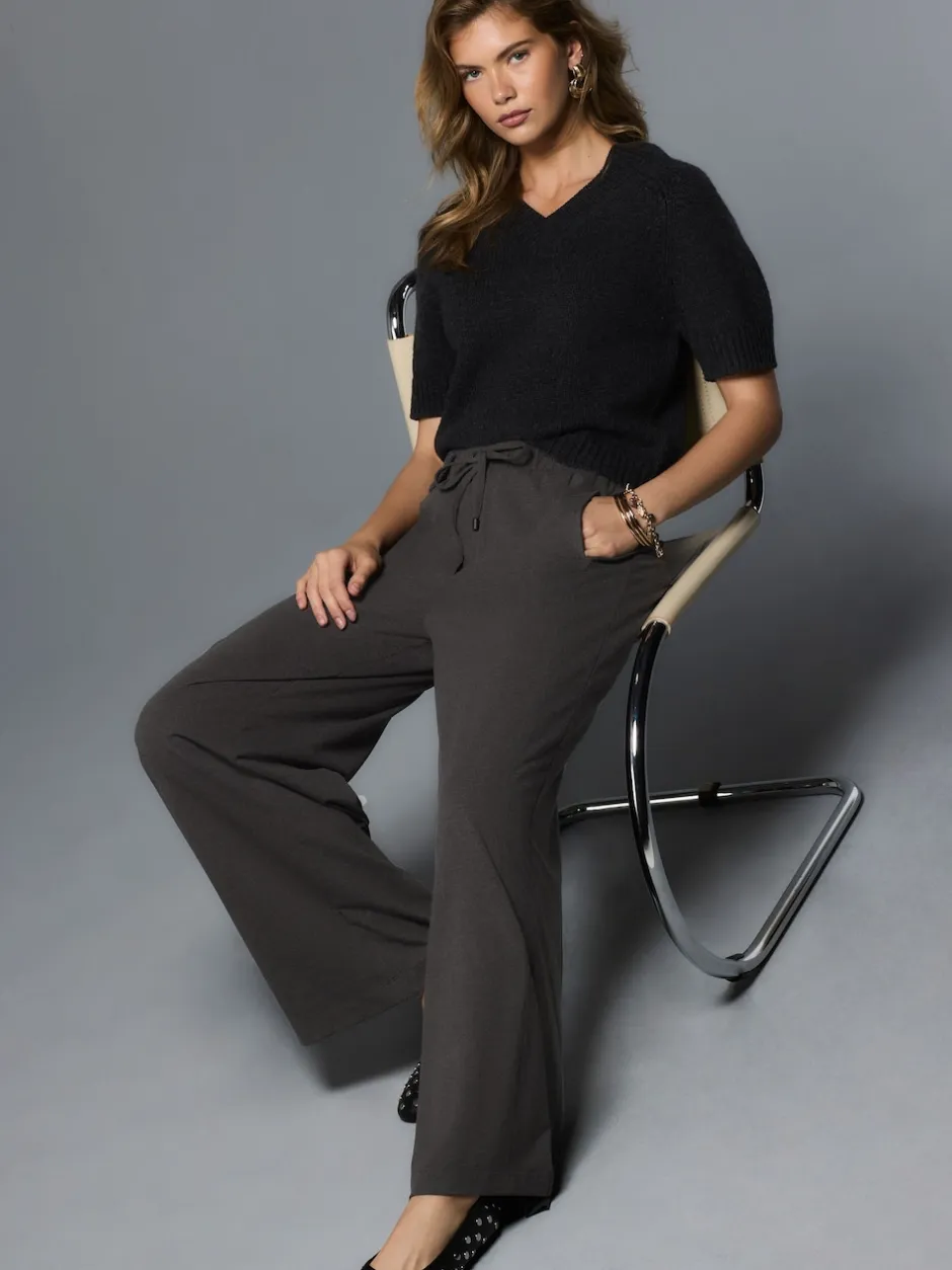 Next Gris de charbon de bois - Joggings à jambe large en jersey Outlet