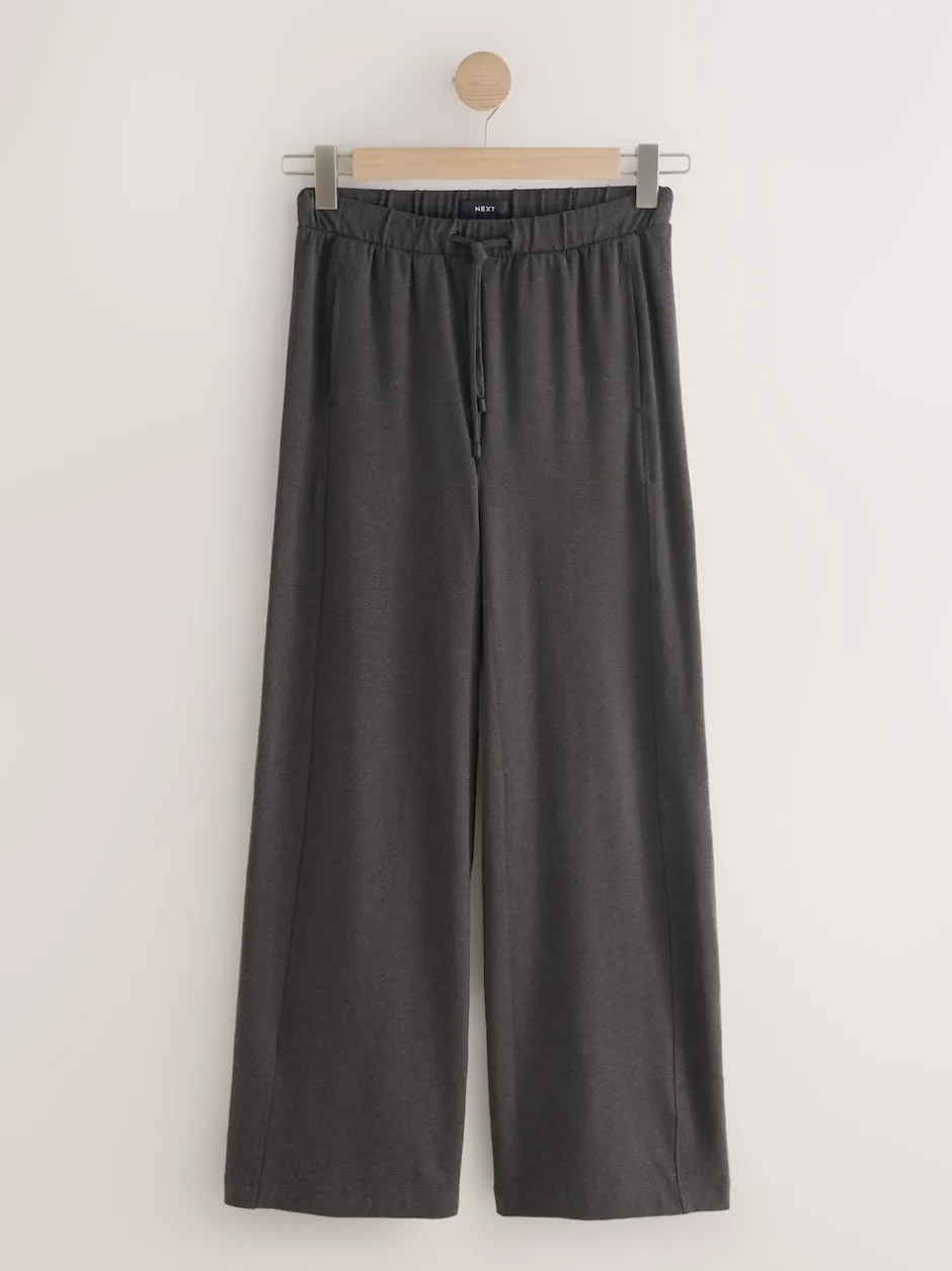 Next Gris de charbon de bois - Joggings à jambe large en jersey Outlet