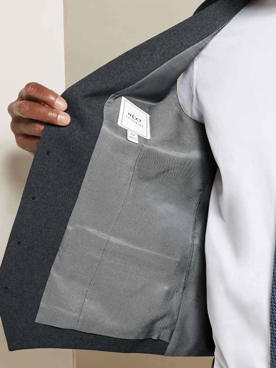 Next Gris de charbon de bois - Gilet de costume essentiel à coupe régulière Hot
