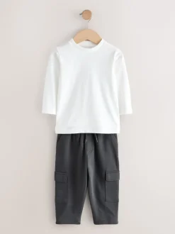 Next - Ensemble 3 pièces T-shirt et Survêtement (3mois-7ans) Gris de charbon de bois Sale