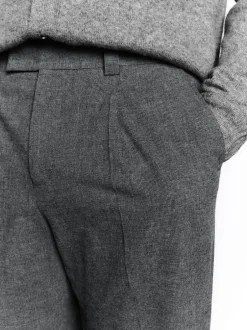 Next Gris de charbon de bois - Pantalon élégant en coton brossé texturé coupe classique Outlet