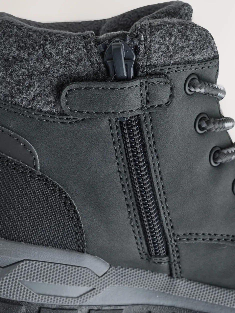 Next Gris de charbon de bois - Chaussures de randonnée montantes Thinsulate avec doublure