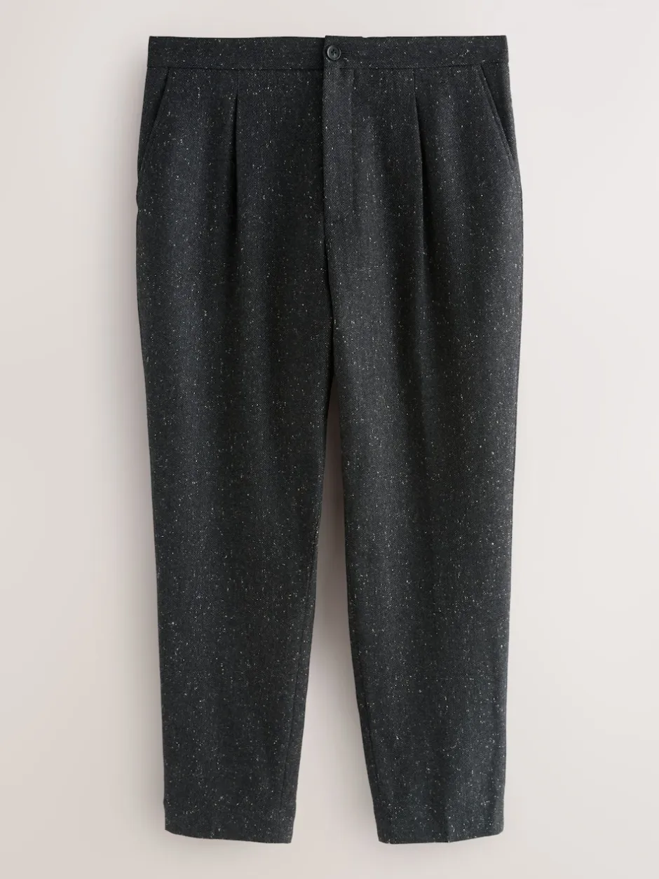 Next Gris de charbon de bois - Pantalon à chevrons texturé élégant coupe droite avec laine Best