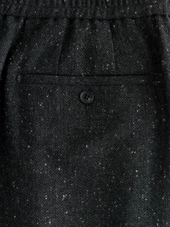 Next Gris de charbon de bois - Pantalon à chevrons texturé élégant coupe droite avec laine Best