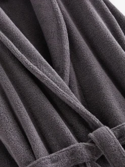 Next - Peignoir en tissu éponge et coton Gris de charbon de bois Discount