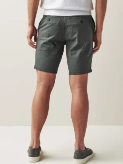 Next - Ajustement droit - Short chino stretch Gris de charbon de bois Best