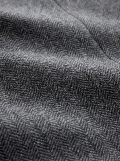 Next Gris de charbon de bois - Ajustement régulier - Blazer à chevrons riche en laine Online