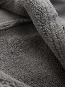 Next Gris de charbon de bois - Veste imitation daim doublure aspect peau de mouton Best