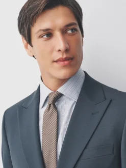 Next Gris de charbon de bois - Slim Fit (Slim Fit) - Veste de costume Coupe ajustée Motion Flex Mélange en laine Best