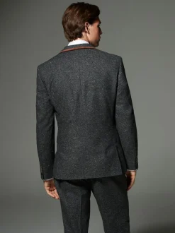 Next Gris de charbon de bois - Veste de costume Coupe classique en laine Blend Outlet