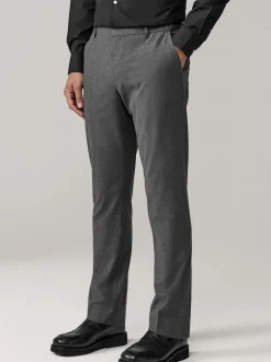 Next Gris de charbon de bois - Slim Fit (Slim Fit) - Pantalons extensibles à taille élastiquée Motionflex