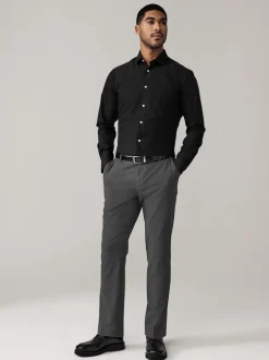 Next Gris de charbon de bois - Slim Fit (Slim Fit) - Pantalons extensibles à taille élastiquée Motionflex