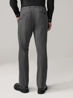 Next Gris de charbon de bois - Slim Fit (Slim Fit) - Pantalons extensibles à taille élastiquée Motionflex