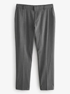 Next Gris de charbon de bois - Slim Fit (Slim Fit) - Pantalons extensibles à taille élastiquée Motionflex