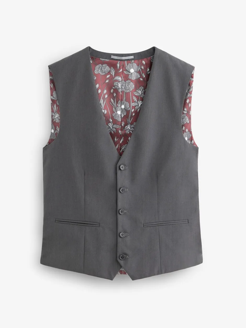 Next Gris de charbon de bois - Gilet à coupe régulière Sale