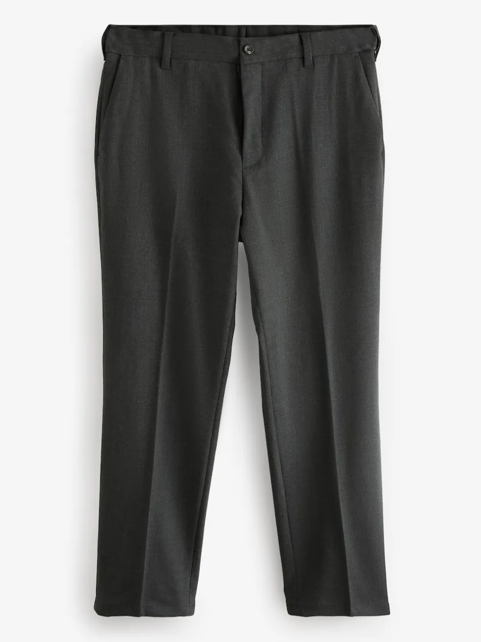Next Gris de charbon de bois - Coupe classique Pantalons élégants With Wool Outlet
