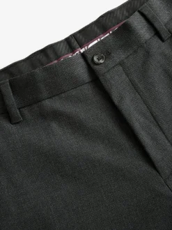 Next Gris de charbon de bois - Coupe classique Pantalons élégants With Wool Outlet
